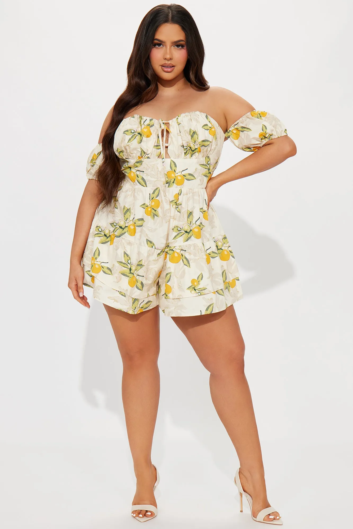 Almafi Coast Romper - Oatmeal/combo