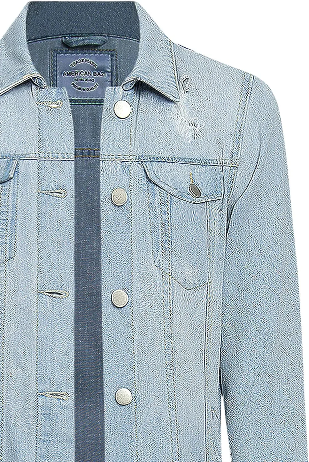 American Bazi Women's Destroyed Denim Jacket