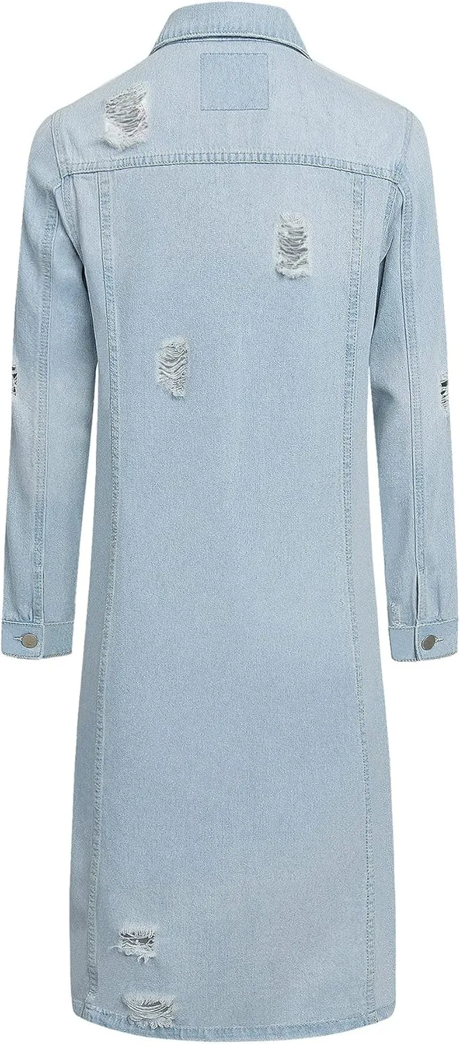 American Bazi Women's Destroyed Denim Jacket