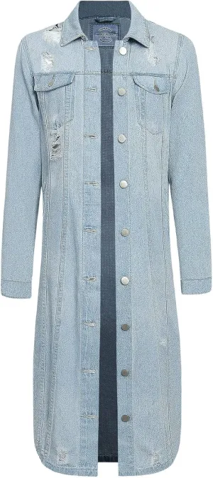 American Bazi Women's Destroyed Denim Jacket