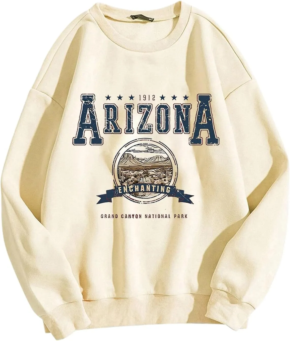Arizona Sweatshirt for Women Letter Print Long Sleeve Pullover Tops Cute Casual Trendy Sweatshirts Hoodie Fall Outfit