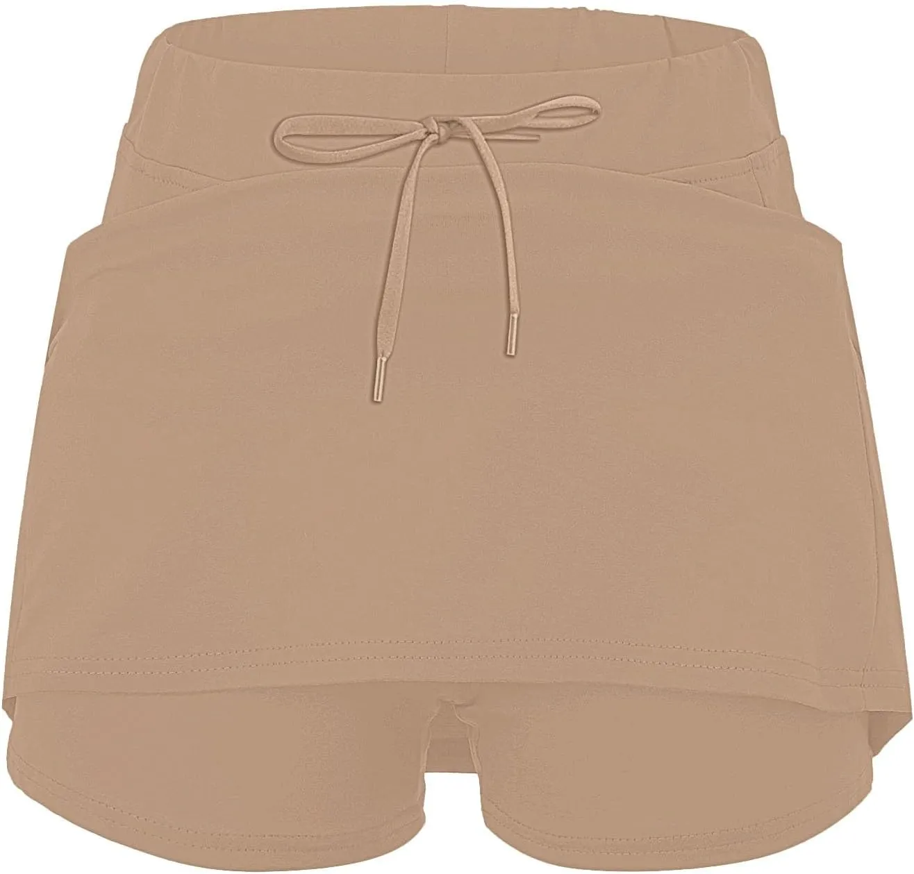 Athletic Skirts for Women Summer Loose Trendy Drawstring Solid Sports Tennis Skirts Built-in Shorts Plus Size, S-5XL