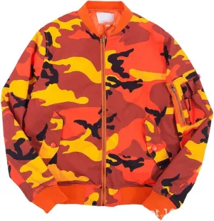 Autumn Winter Jacket Men Cotton Padded Camo1 Ma-1 Thick Mens Coats Hip Hop Flight Jackets Camo Streetwear