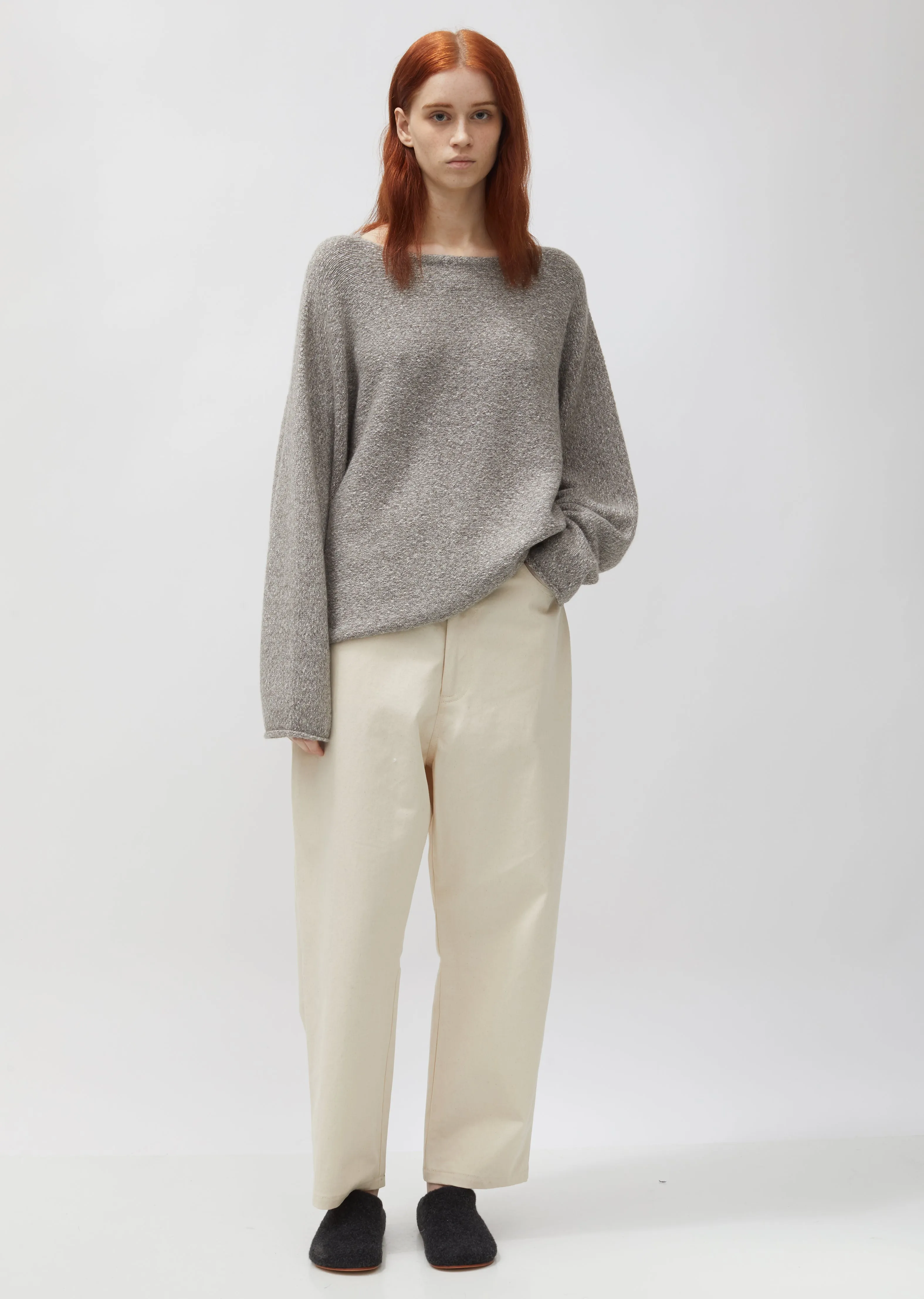 Baby Alpaca & Cotton Horizontal Dolman Sweater
