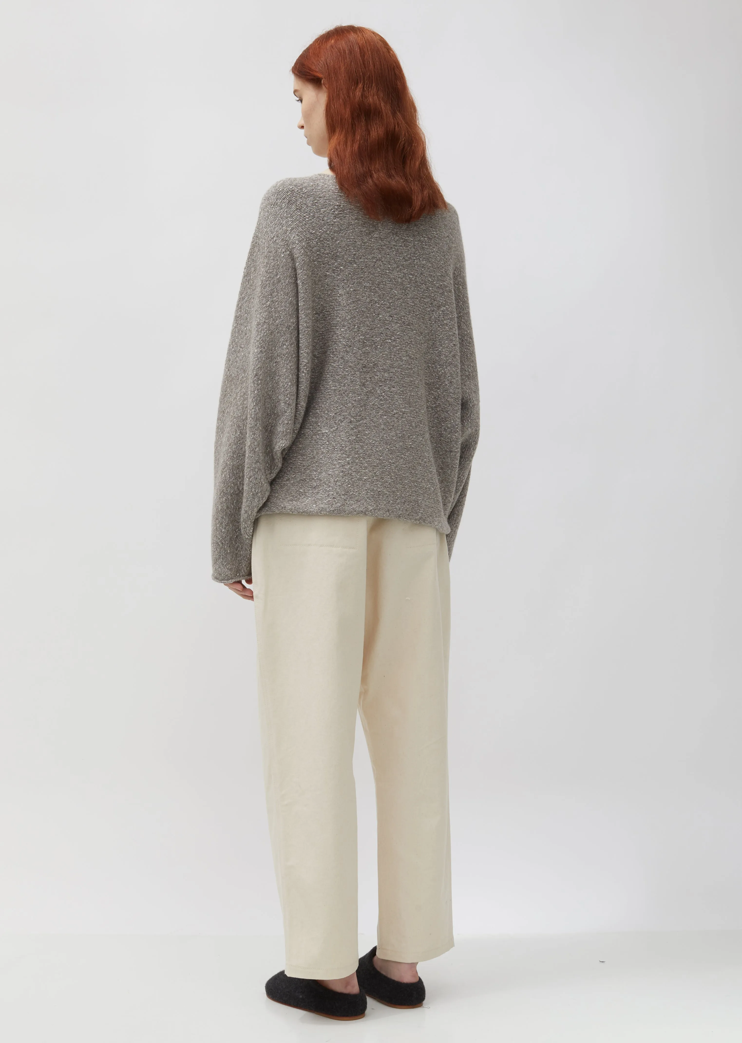 Baby Alpaca & Cotton Horizontal Dolman Sweater