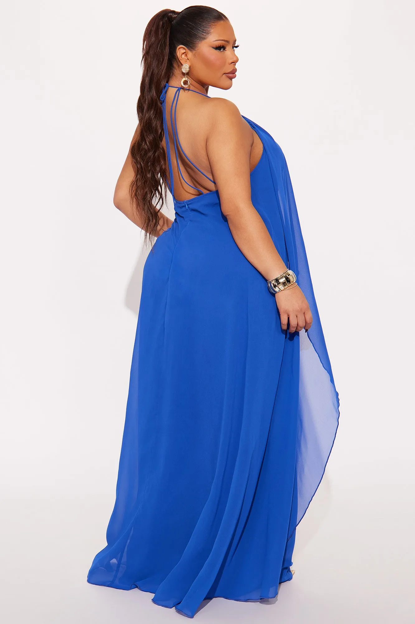 Bella Flowy Chiffon Jumpsuit - Blue