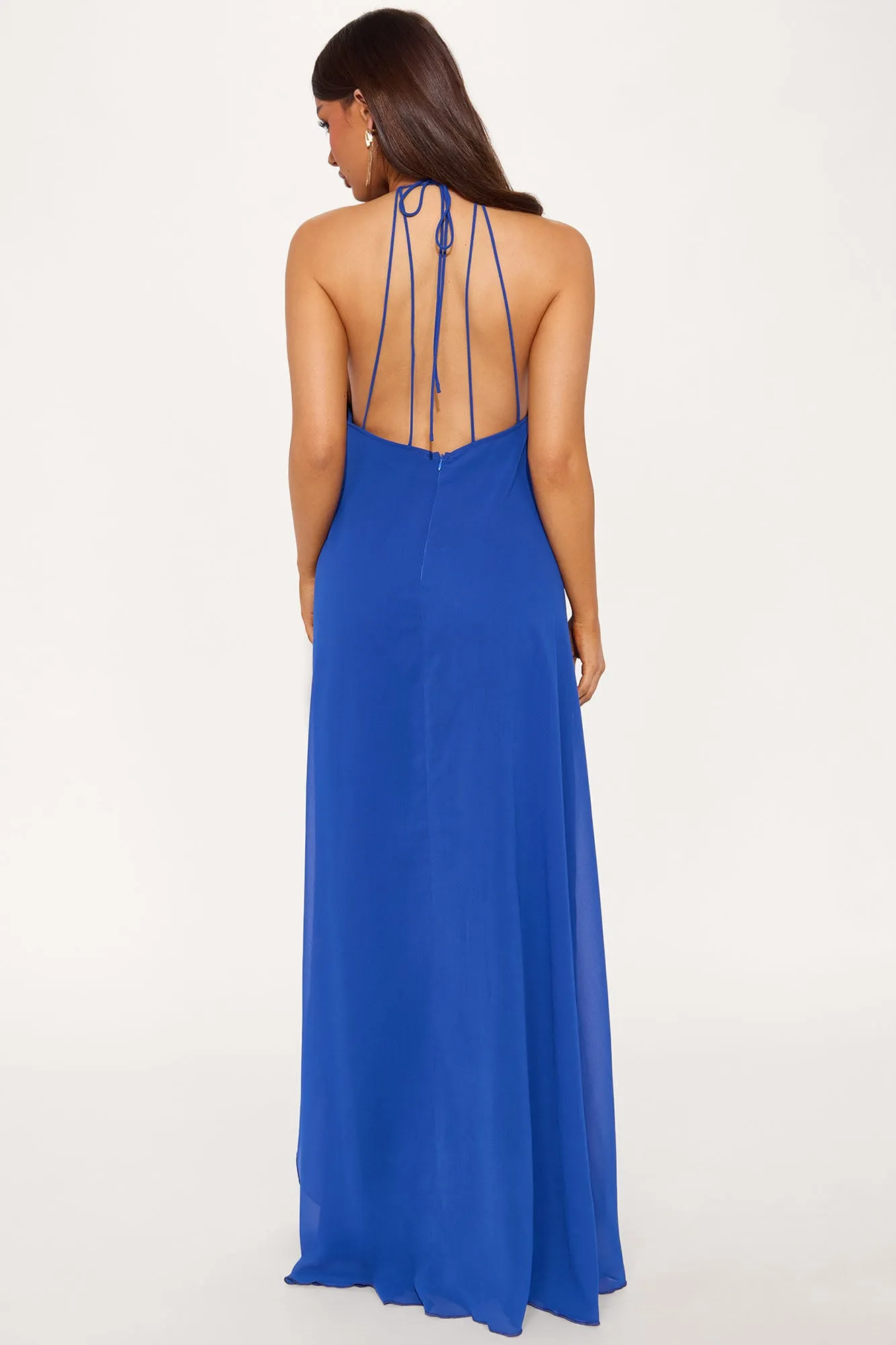 Bella Flowy Chiffon Jumpsuit - Blue