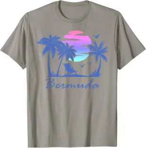 BERMUDA Beach Vacation Trip Retro Vintage Sunset Graphic T-Shirt