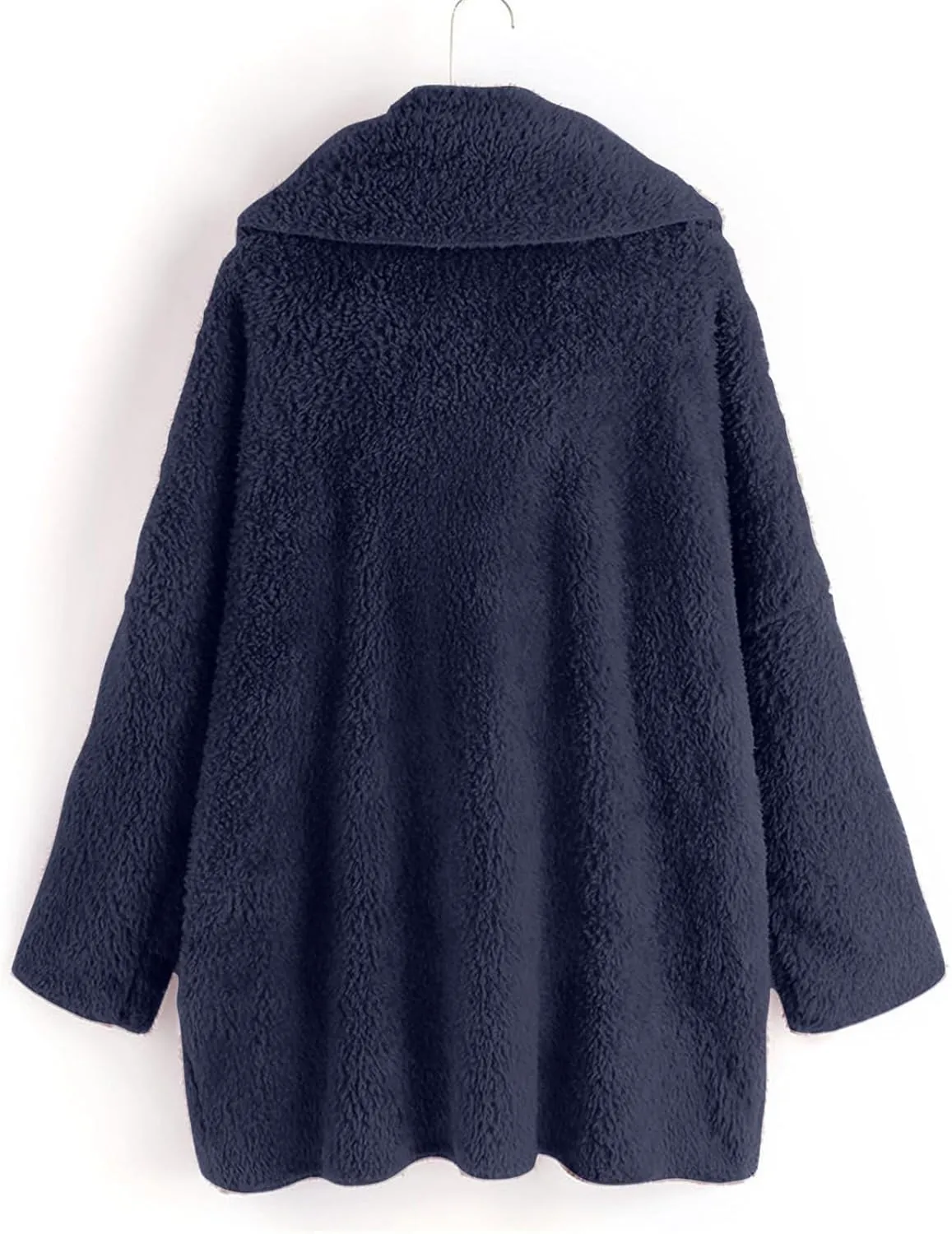 Binmer Oversized Sherpa Jacket for Women Fuzzy Fleece Cute Teddy Bear Print Coat Zip Long Sleeve Hooded Outwear with Pocket