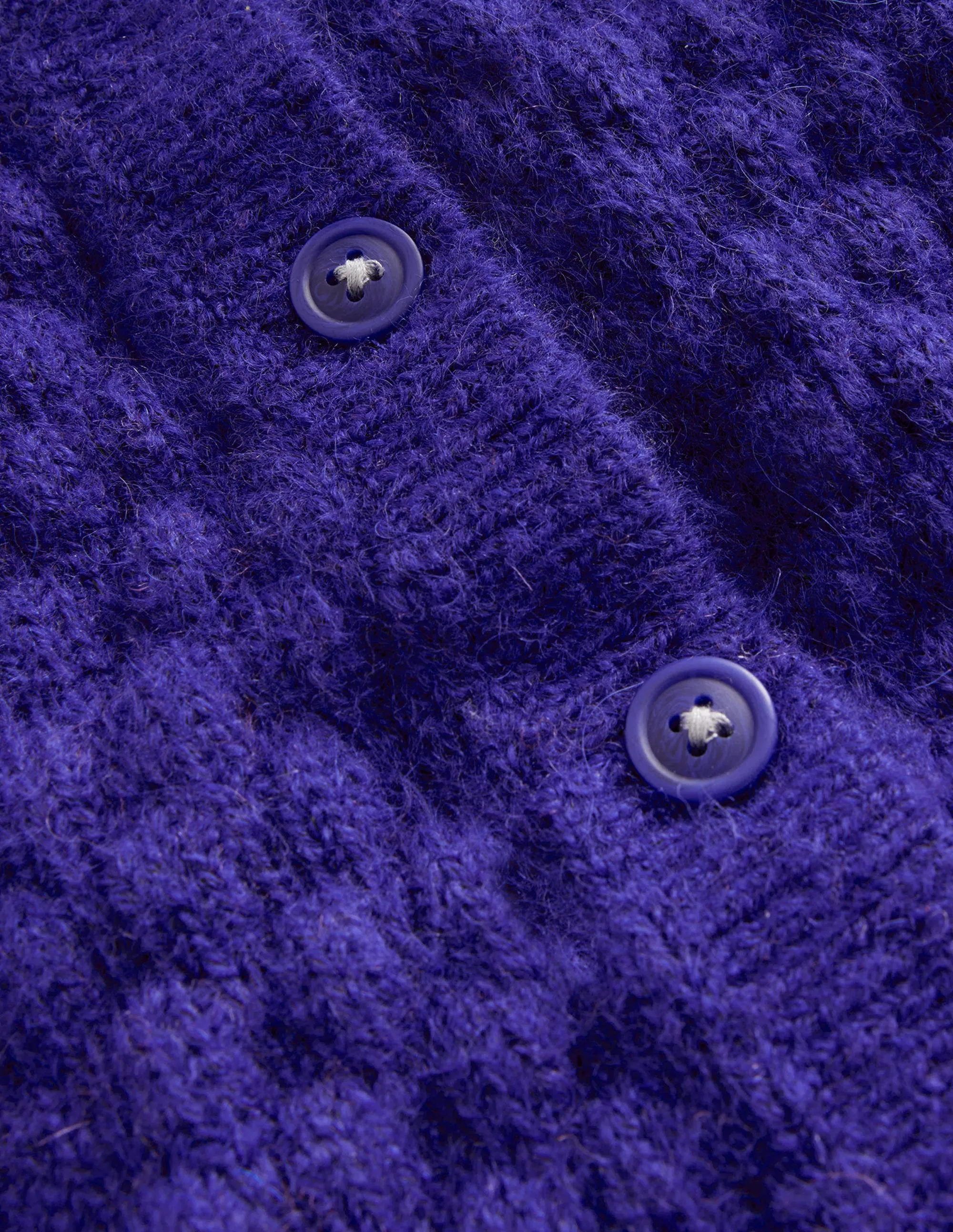 Bobble Stitch Cardigan-Bluing Blue
