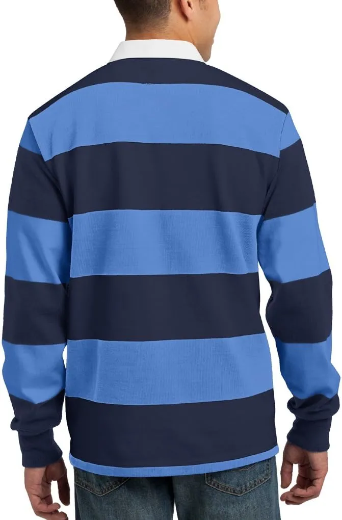 Buy Cool Shirts Mens Long Sleeve Rugby Polo Shirt