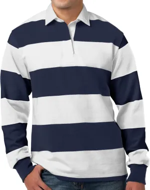 Buy Cool Shirts Mens Long Sleeve Rugby Polo Shirt