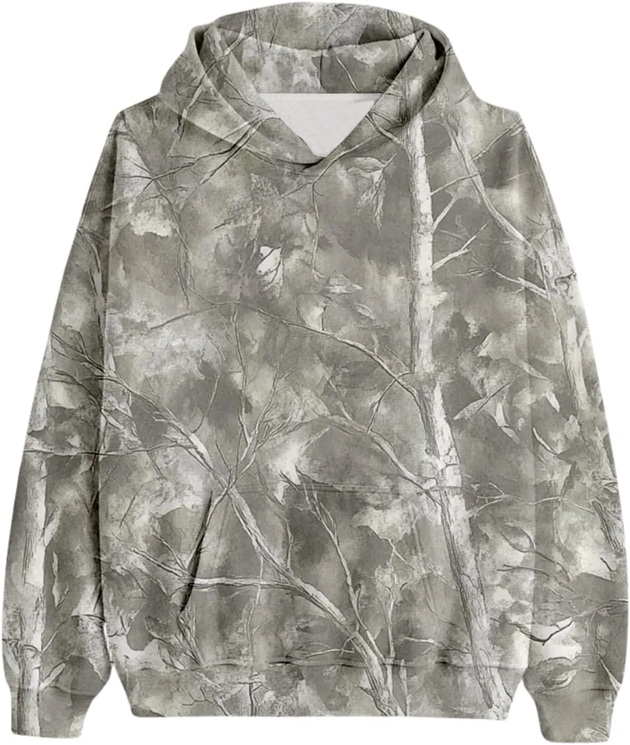 Camo Hoodie Womens 2024 Maple Leaf Print Oversized Hooded Sweatshirt Casual Long Sleeve Graphic Pullover Tops Shirt