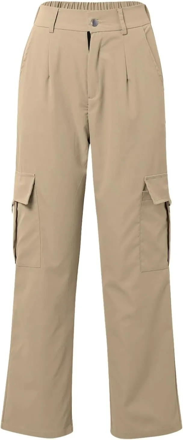 Cargo Pants for Women High Waisted Casual Hiking Streetwear Trousers with Pockets Y2k Straight Athletic Outdoor Pant