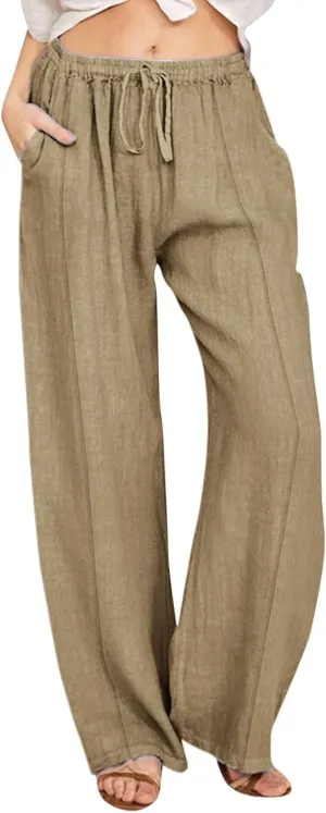 Cargo Pants for Women Winter Adjustable Travel Thermal with Pockets Wide Leg Straight Leg