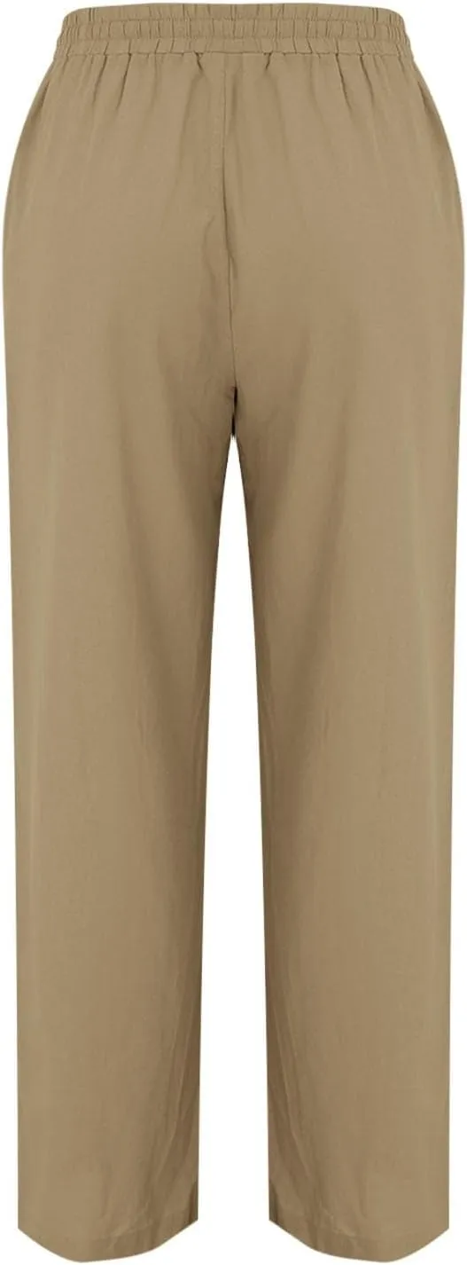 Cargo Pants for Women Winter Adjustable Travel Thermal with Pockets Wide Leg Straight Leg