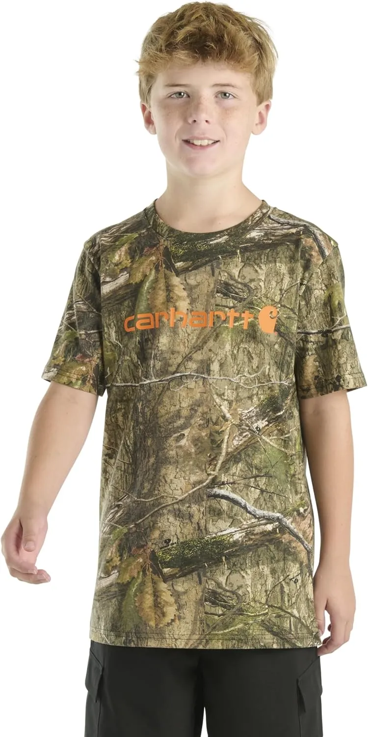 Carhartt Boys' Knit Short Sleeve Crewneck Logo T-Shirt