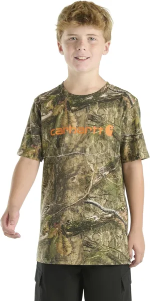Carhartt Boys' Knit Short Sleeve Crewneck Logo T-Shirt