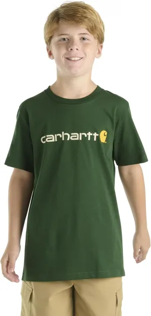 Carhartt Boys' Knit Short Sleeve Crewneck Logo T-Shirt