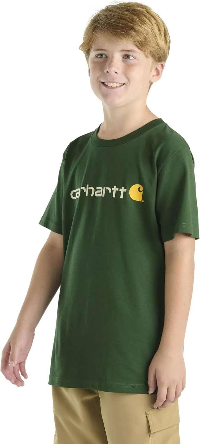 Carhartt Boys' Knit Short Sleeve Crewneck Logo T-Shirt