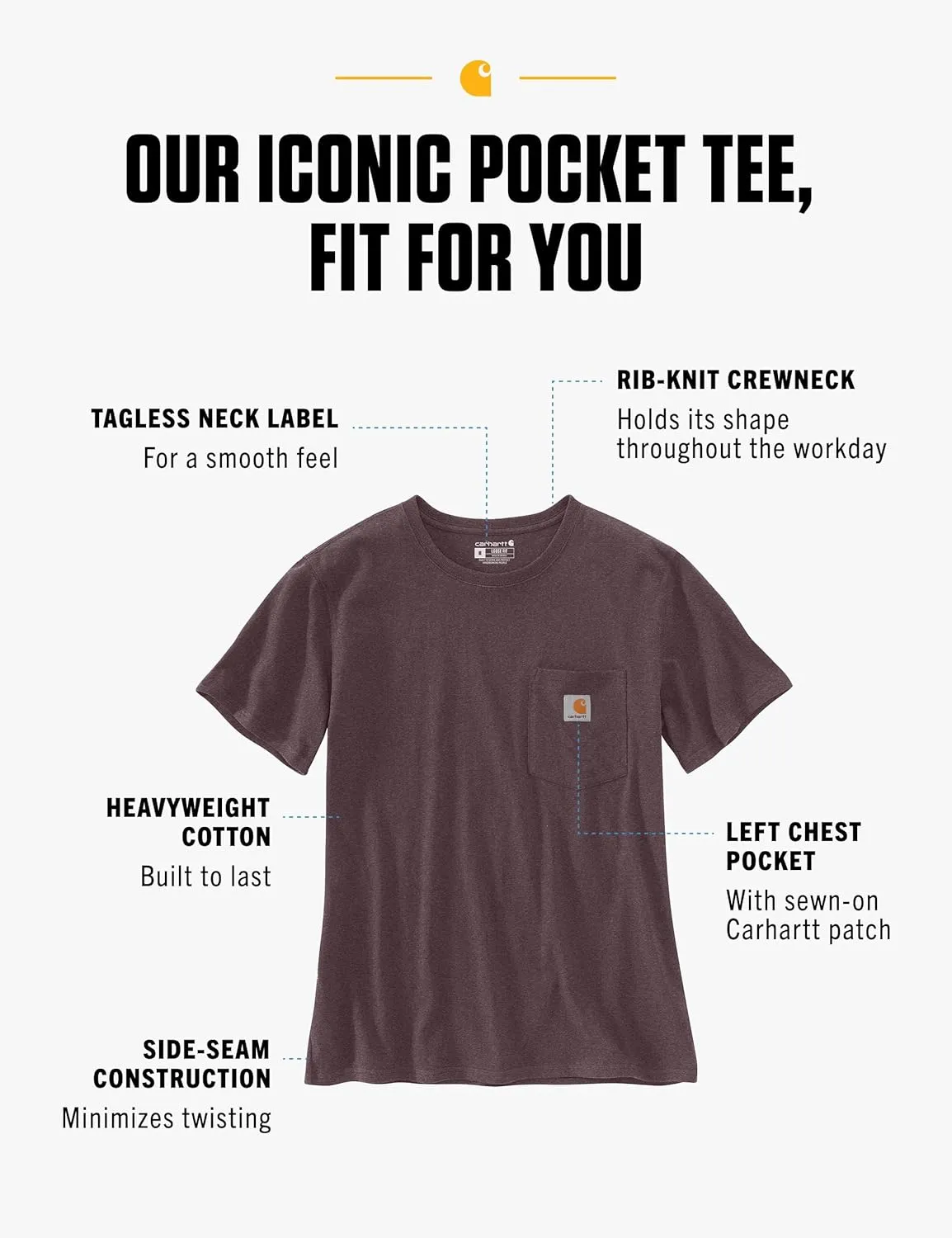 Carhartt Women's Loose Fit Heavyweight Short-Sleeve Pocket T-Shirt