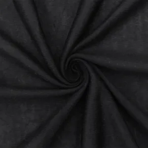Casino Black Solid Stretch Rayon Tissue Jersey Knit Fabric