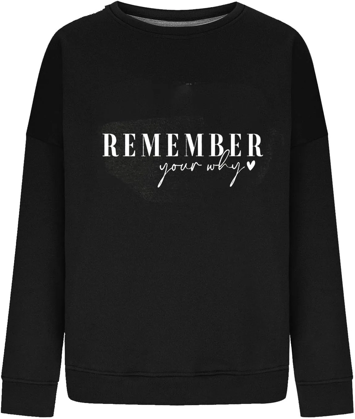 Ceboyel Remember Your Why Sweatshirt Oversized Pullover Sweater Letter Print Cute Hoodies Trendy Fall Winter Clothing 2023