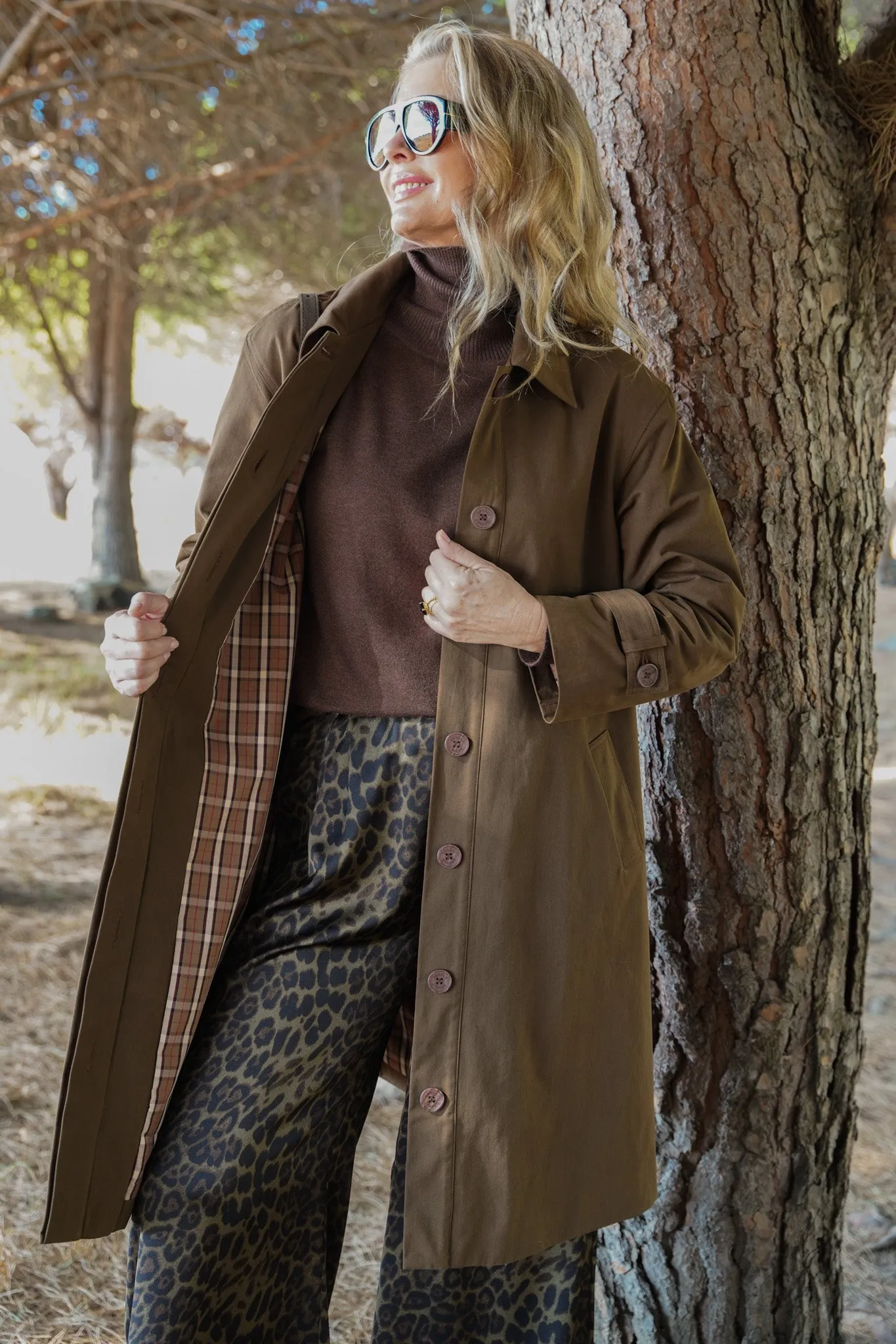 Choc A Line Swing Coat