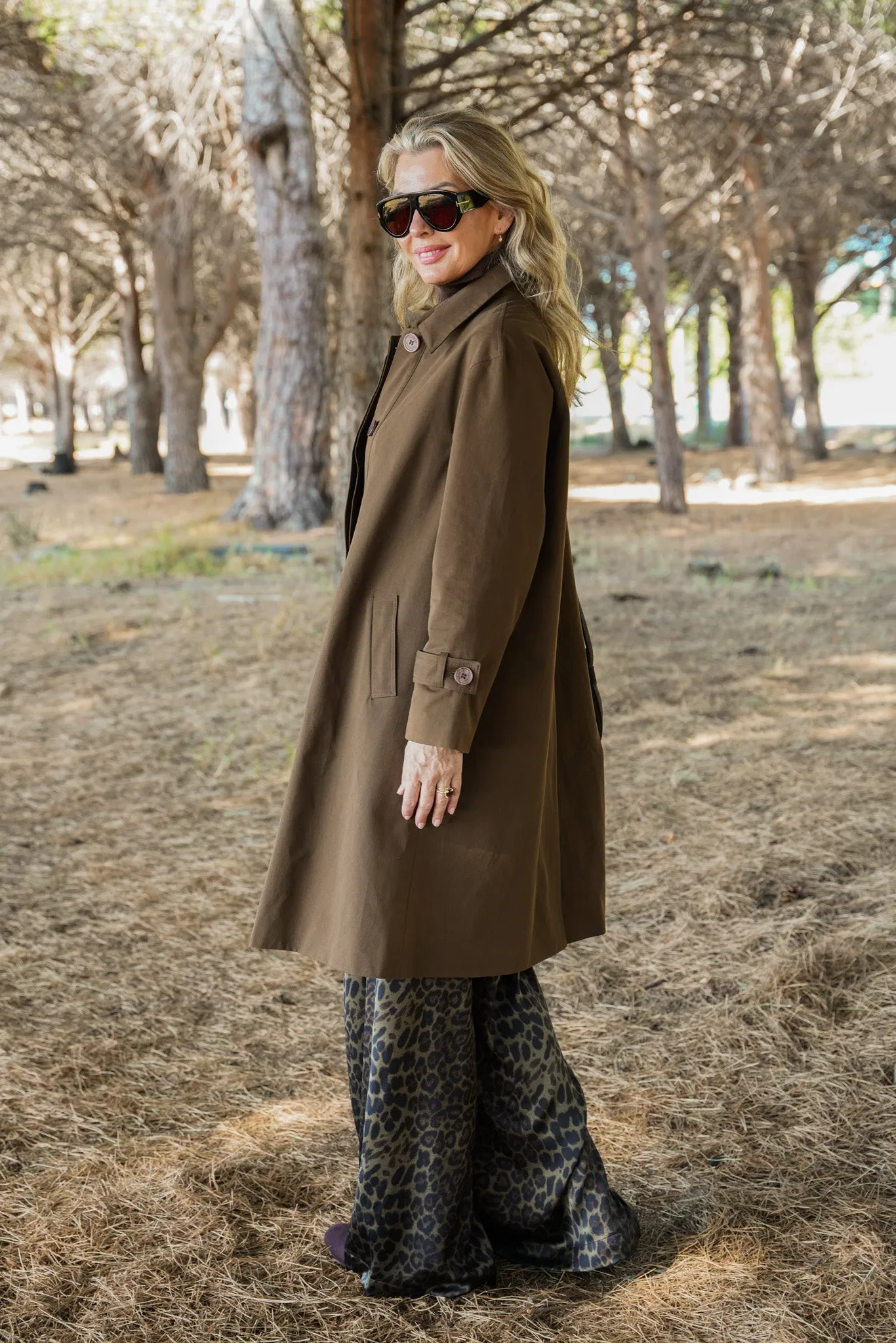 Choc A Line Swing Coat