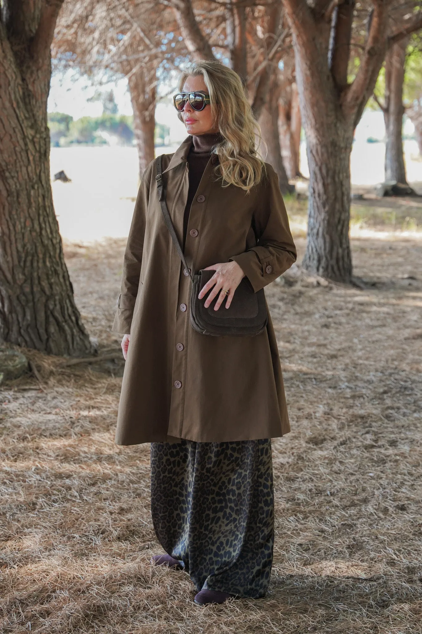 Choc A Line Swing Coat