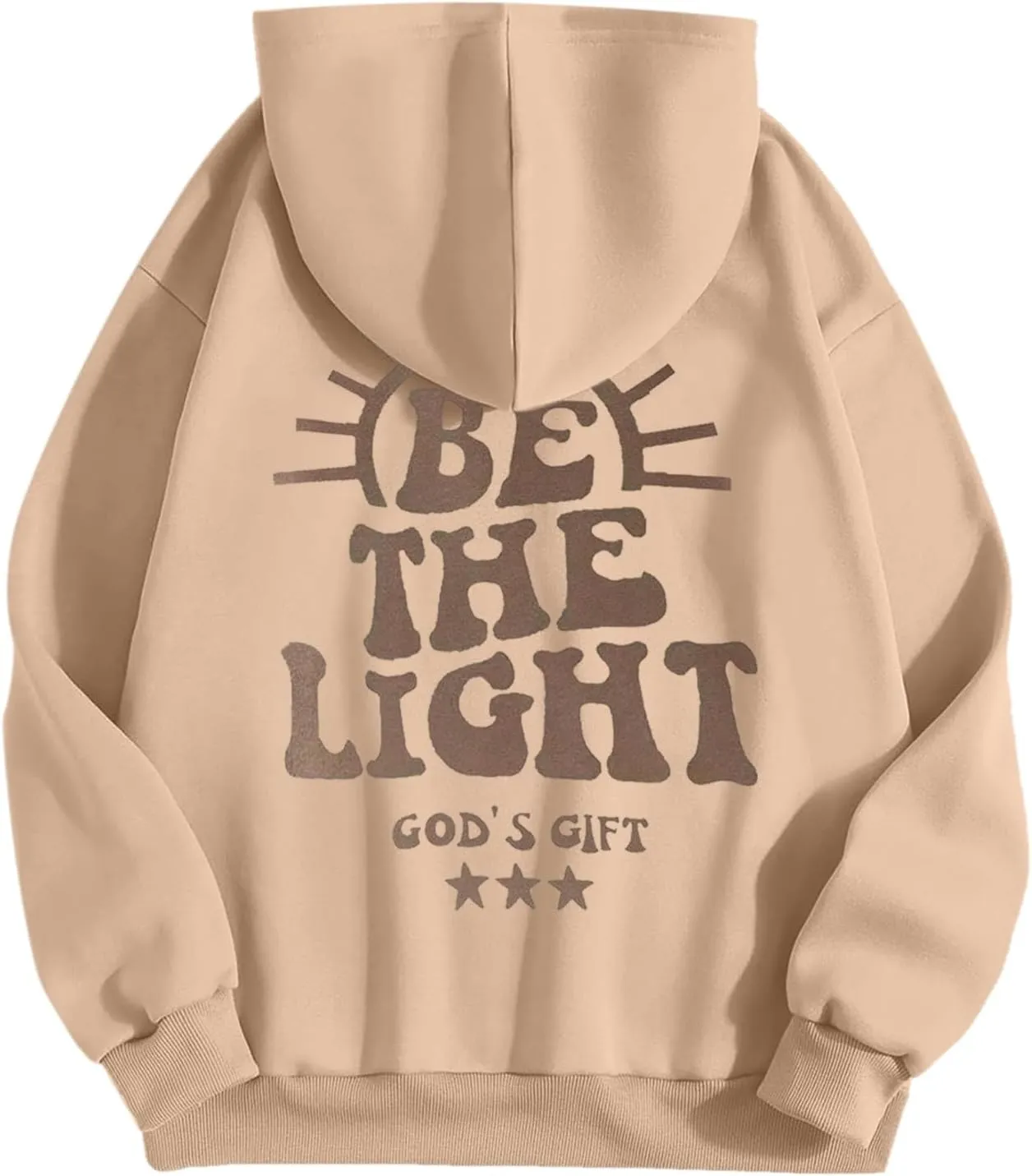 Christian Hoodies for Women Jesus Loves You Bible Verse Letter Graphic Oversized Y2K Hooded Long Sleeve Pockets Sweatshirts