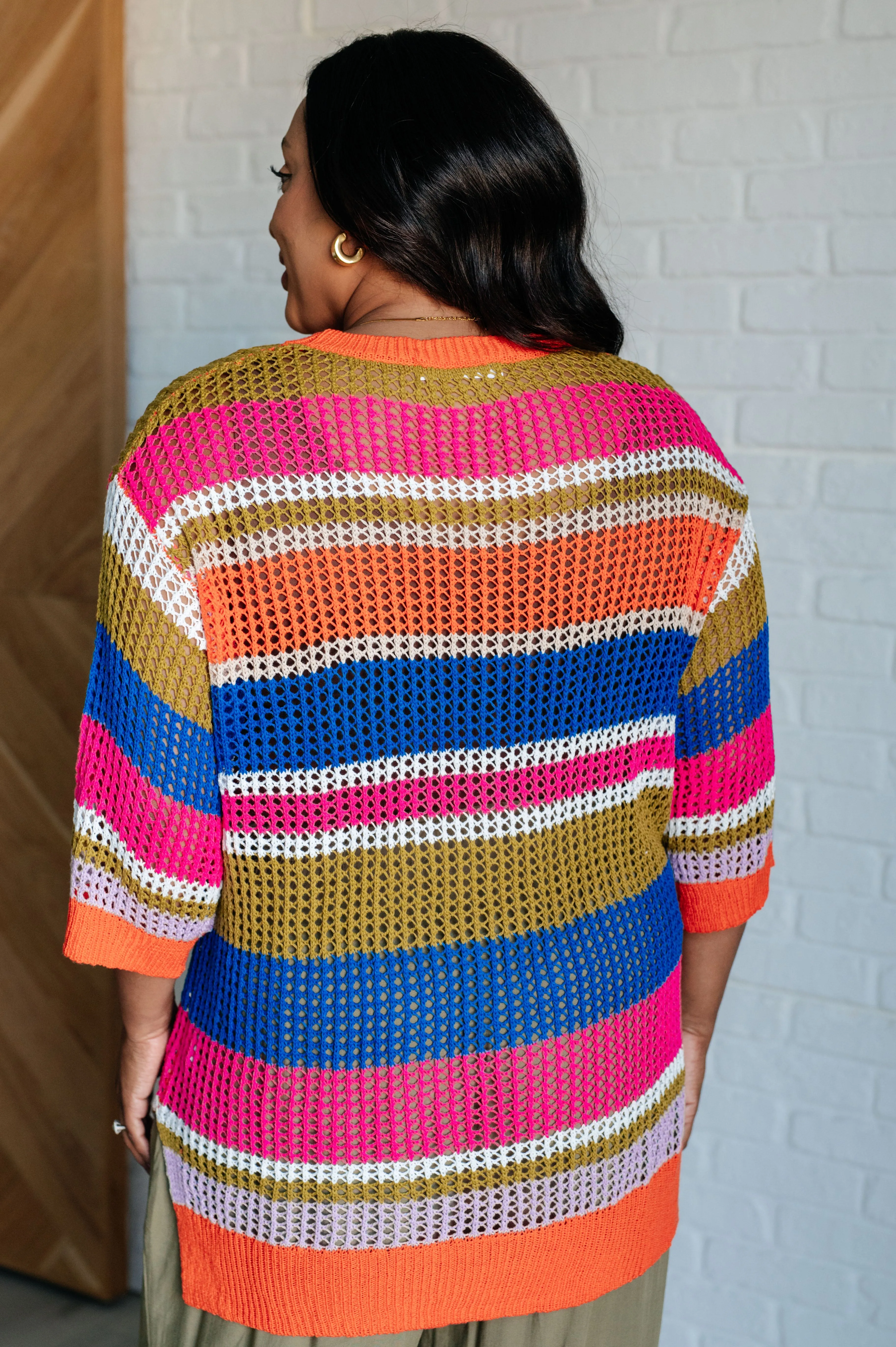 Coastal Reflection Striped Knit Tunic