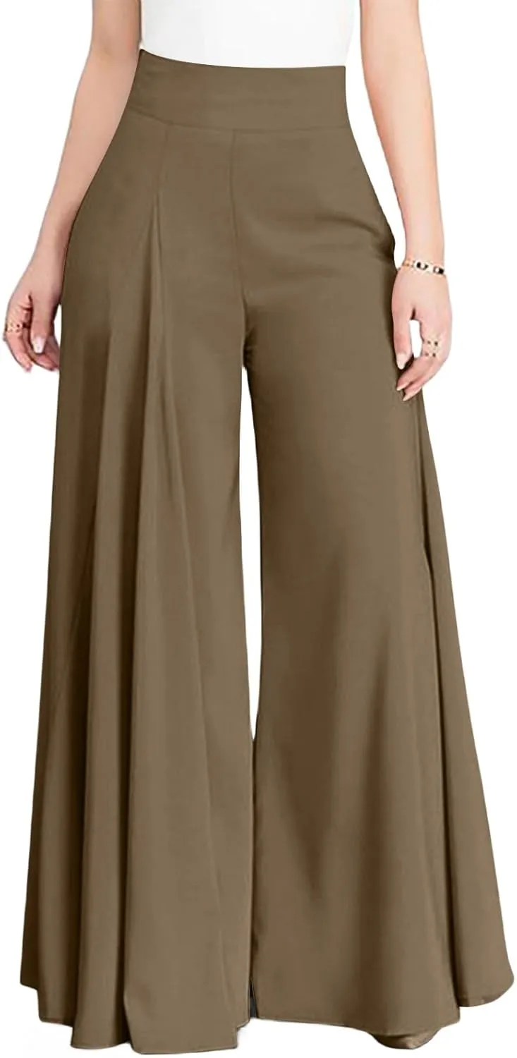 Comfy Wide Leg Yoga Pant for Women Casual Bbaggy Cargo Pants Solid Color High Waist Trousers Flowy Sports Sweatpants