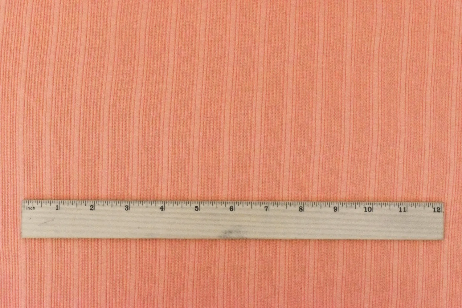 Coral Orange Solid Stretch Rib Knit Fabric