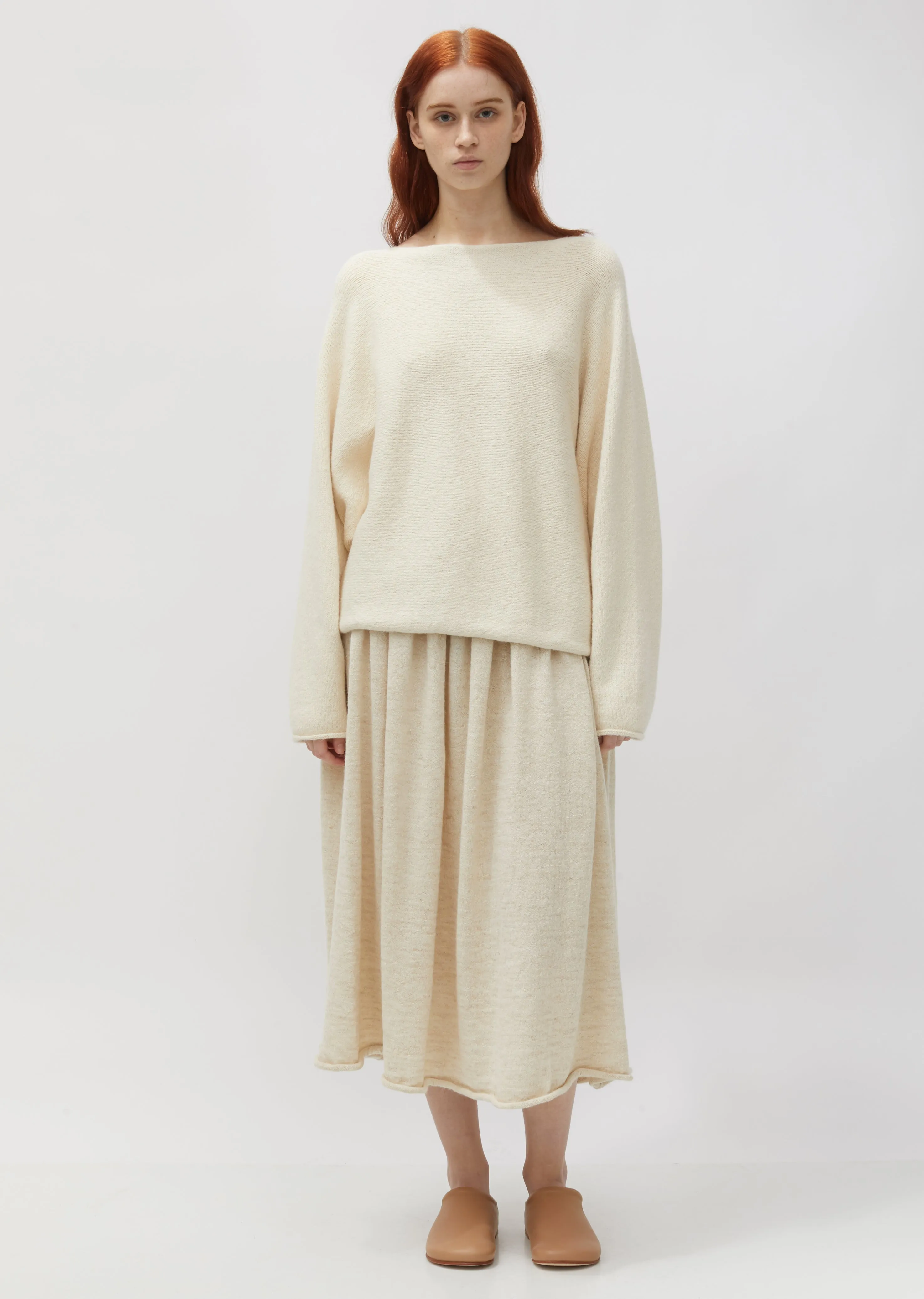 Cotton & Baby Alpaca Horizontal Dolman Sweater