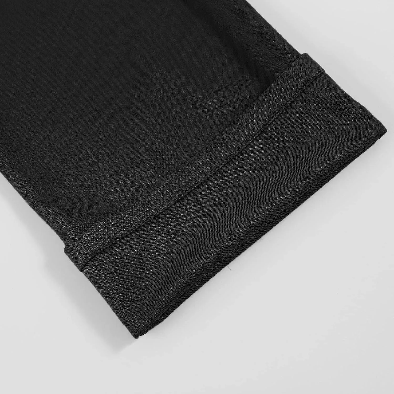 CRNTCEM Business Suit Pant for Men Slim Fit Front Flat Casual Dress Pants Straight Leg Black Office Work Chino Pants