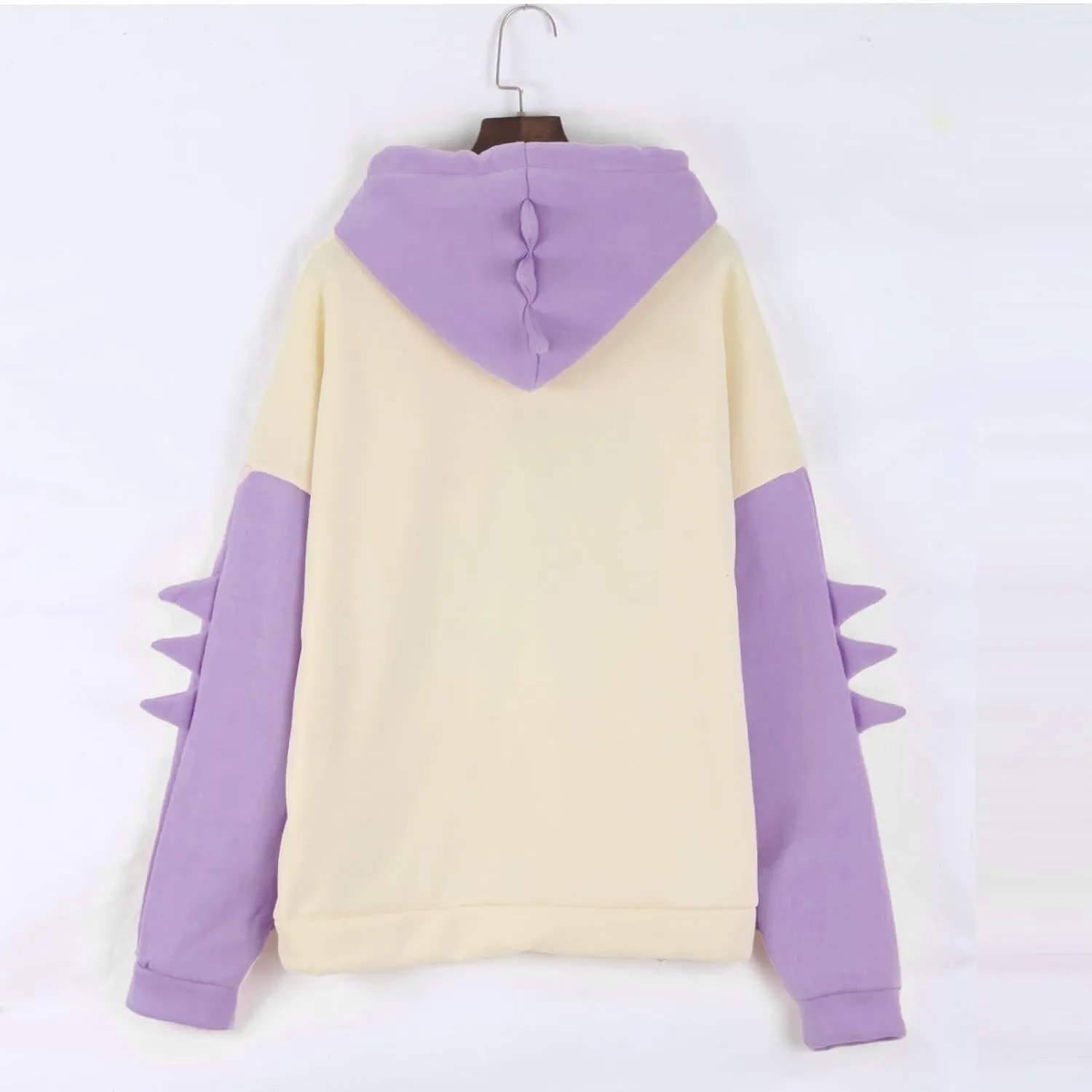 Cute Hoodies for Women Teen Girls Kawaii Japanese Dinosaur Hoodie Tops Stitching Long Sleeve Hooded Sweatshirts