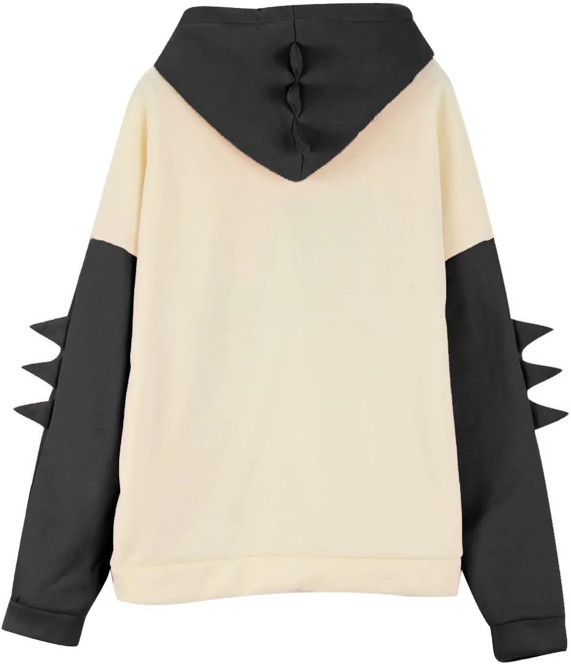 Cute Hoodies for Women Teen Girls Kawaii Japanese Dinosaur Hoodie Tops Stitching Long Sleeve Hooded Sweatshirts