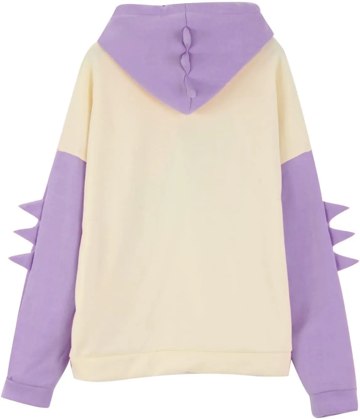 Cute Hoodies for Women Teen Girls Kawaii Japanese Dinosaur Hoodie Tops Stitching Long Sleeve Hooded Sweatshirts