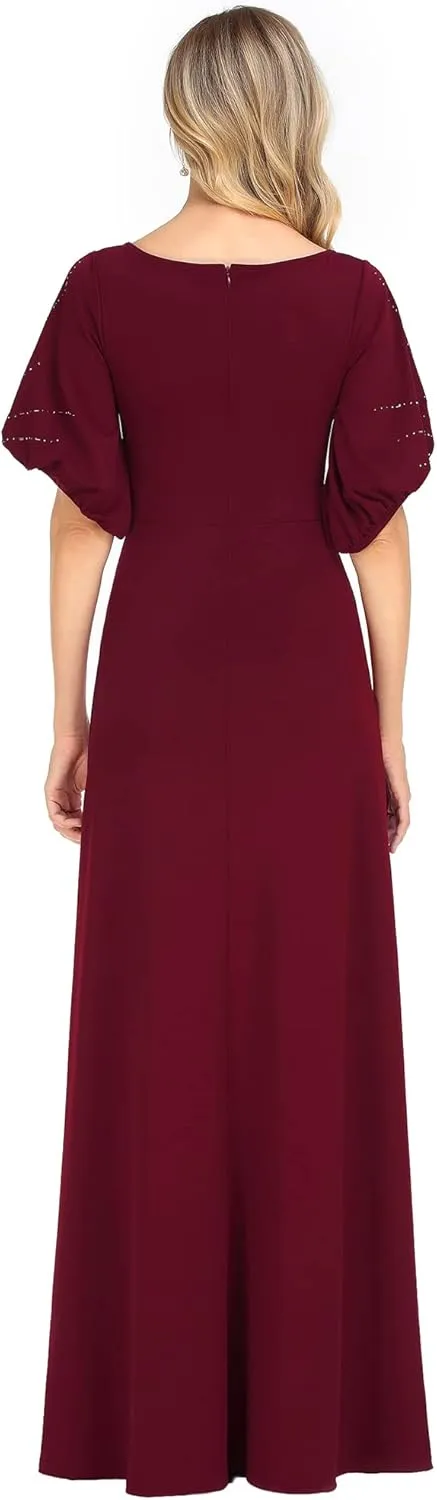 Ever-Pretty Women's Round Neck Hollow Out Sleeves Mermaid Beaded Formal Dresses 0544-USA
