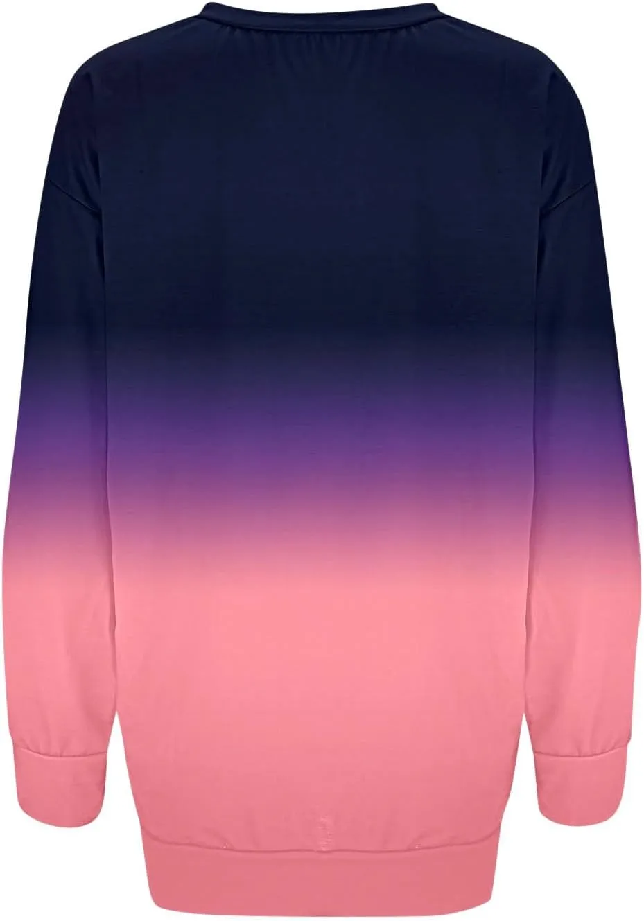 Fall Neon Gradient Women Sweat Shirts Casual Crew Neck Sweatshirts Loose Oversized Long Sleeve Pullover Tops