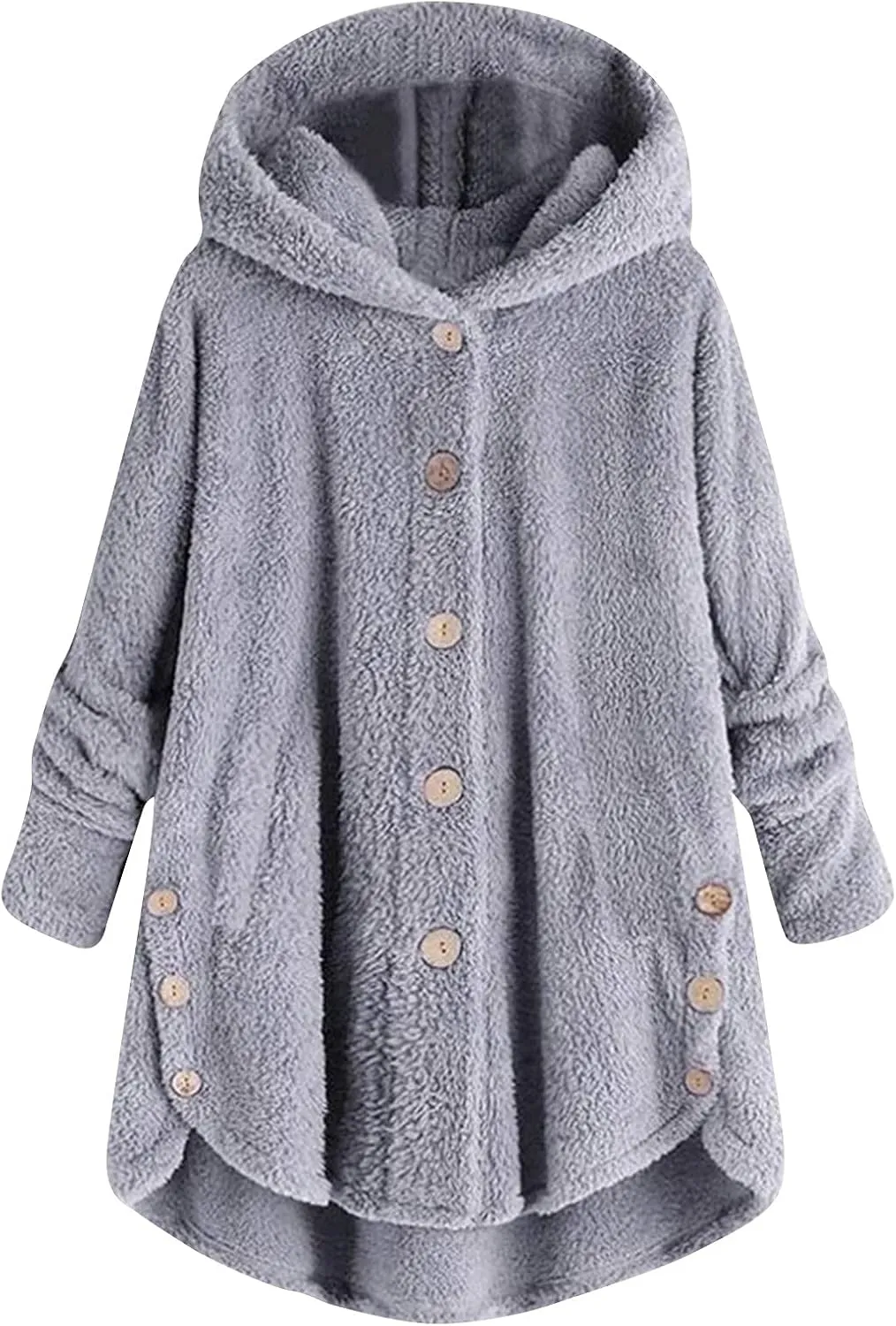 Fleece Hooded Jacket Women,2023 Winter Warm Fuzzy Cute cat Ear Hoodies Sweatshirt Oversized Coat with Pockets