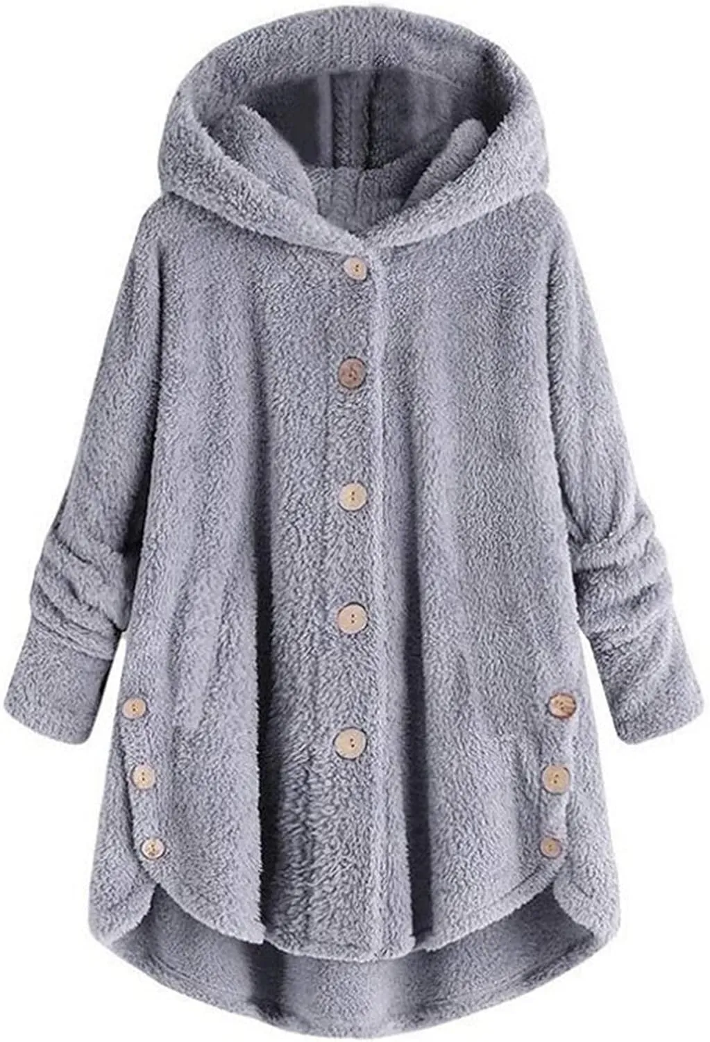 Fleece Hooded Jacket Women,2023 Winter Warm Fuzzy Cute cat Ear Hoodies Sweatshirt Oversized Coat with Pockets