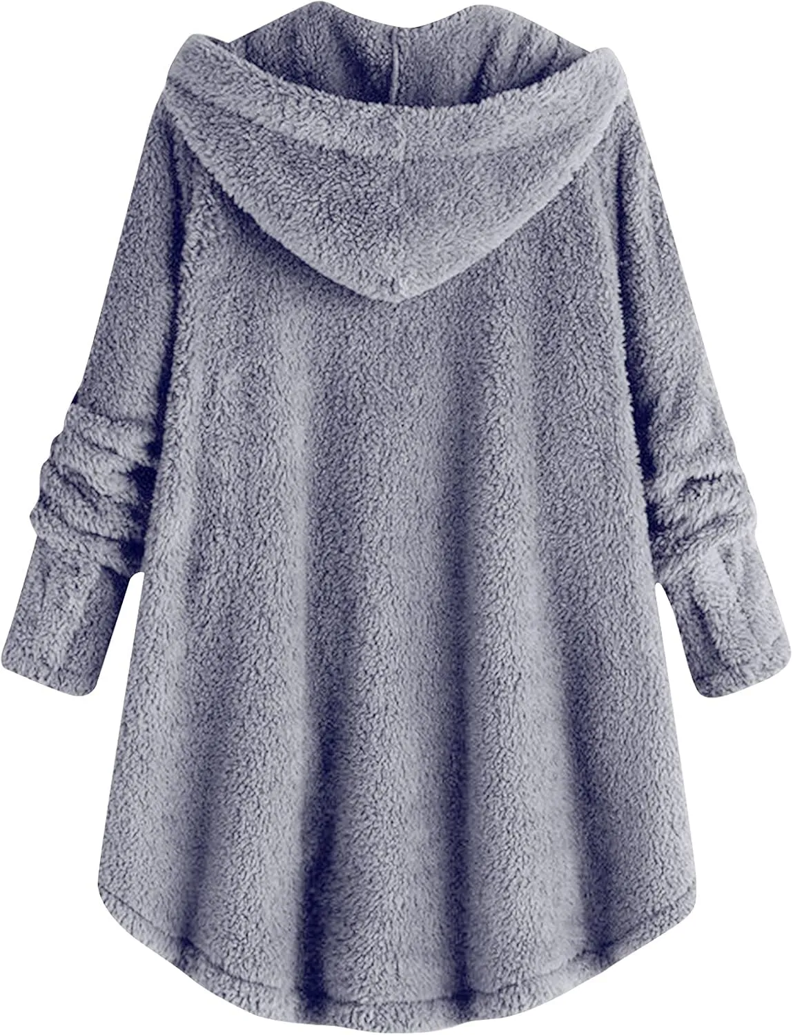 Fleece Hooded Jacket Women,2023 Winter Warm Fuzzy Cute cat Ear Hoodies Sweatshirt Oversized Coat with Pockets