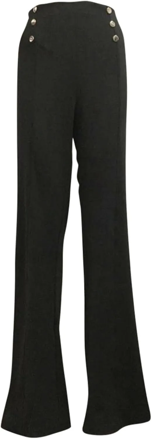 Formal Suit Pants for Women Premium Business Casual Dress Pants Slim Fit Straight Leg Trousers High Waist Button Pant