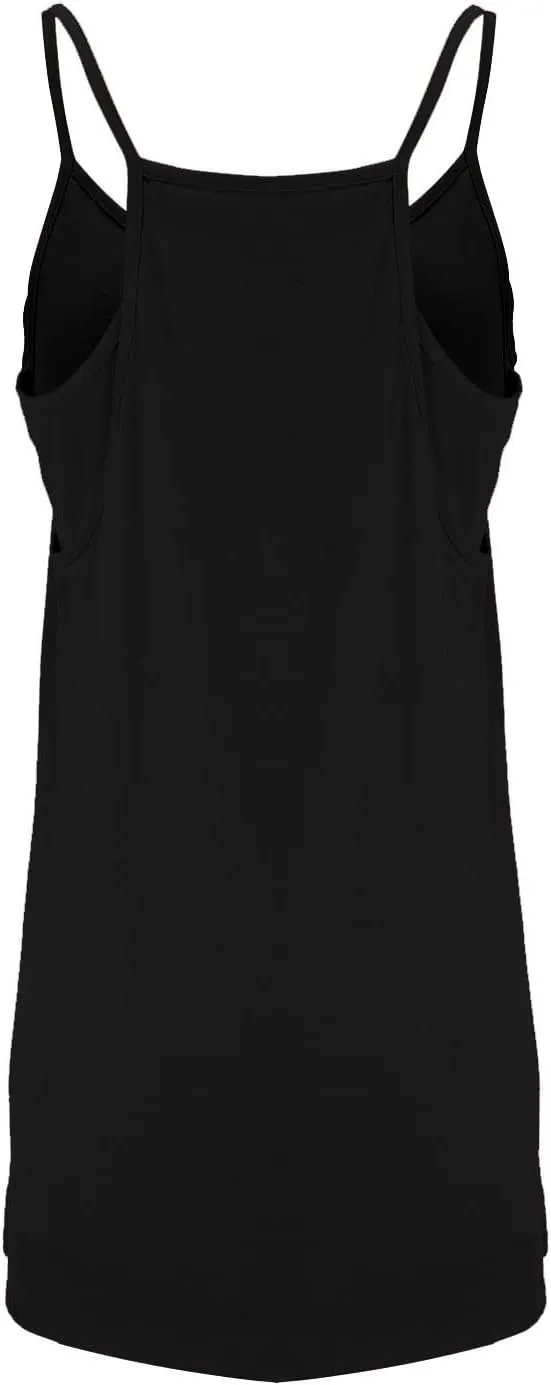 FZVYD Womens Summer Dresses Sleeveless Mini Dress U Neck Spaghetti Strap Sundress Athletic Basic Short Dress with Pockets