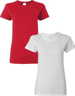 Gildan Women's Heavy Cotton T-Shirt, Style G5000L, 2-Pack