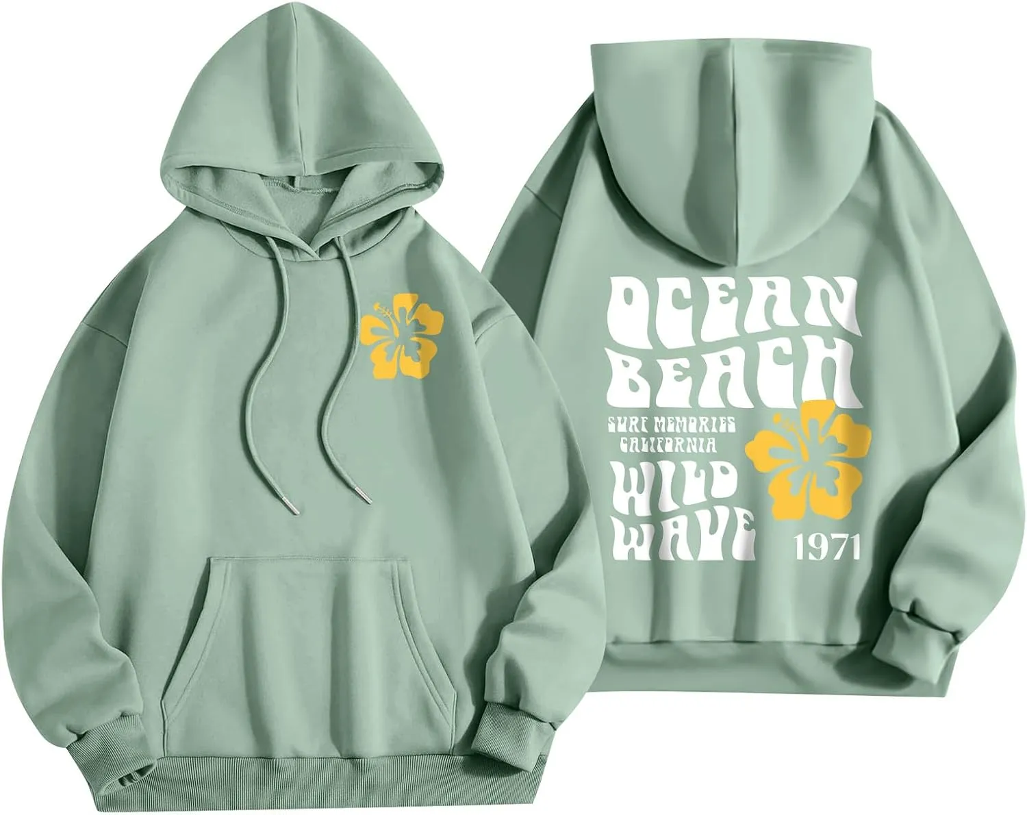 Hoodies For Teen Girls Long Sleeve Letter Print Casual Graphic Drawstring Pullover Cute Oversize Hoodie