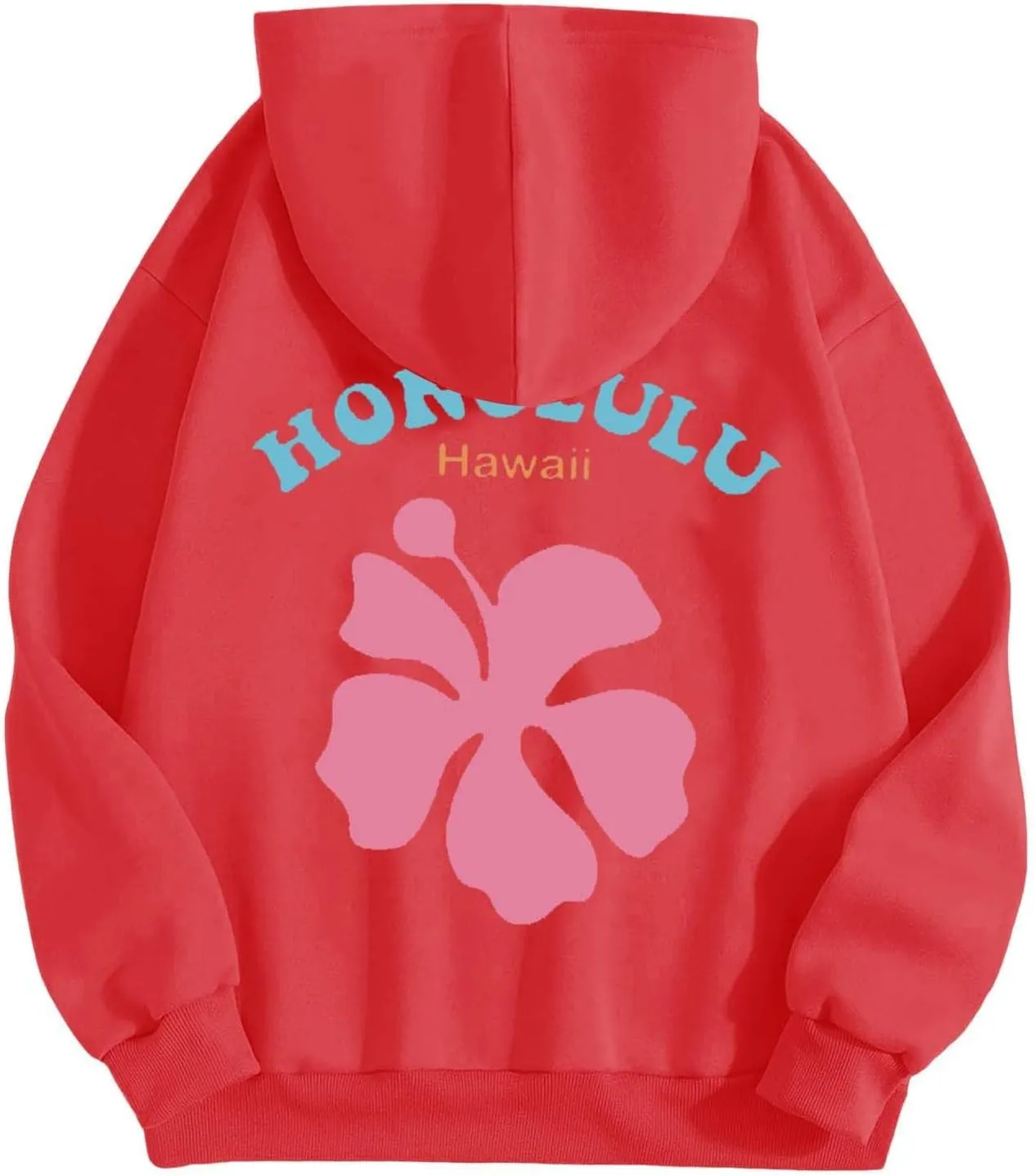 Hoodies Sweatshirt for Women Graphic Trendy Cute Y2K Clothes Girls Pullover Oversized Pink Palm Puff Preppy Hoodies