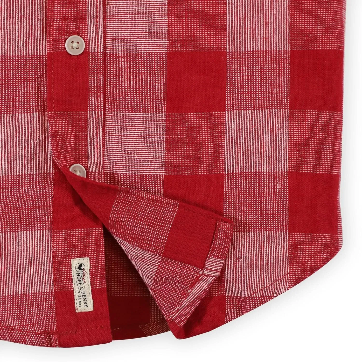 Hope & Henry Boys' Linen Short Sleeve Button Down Shirt